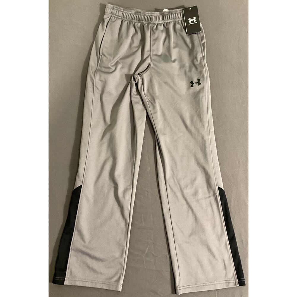 NWT Under Armour Loose Youth Unisex Warm Ups YLG Brawler 2.0 Grey Drawstring - Picture 2 of 10